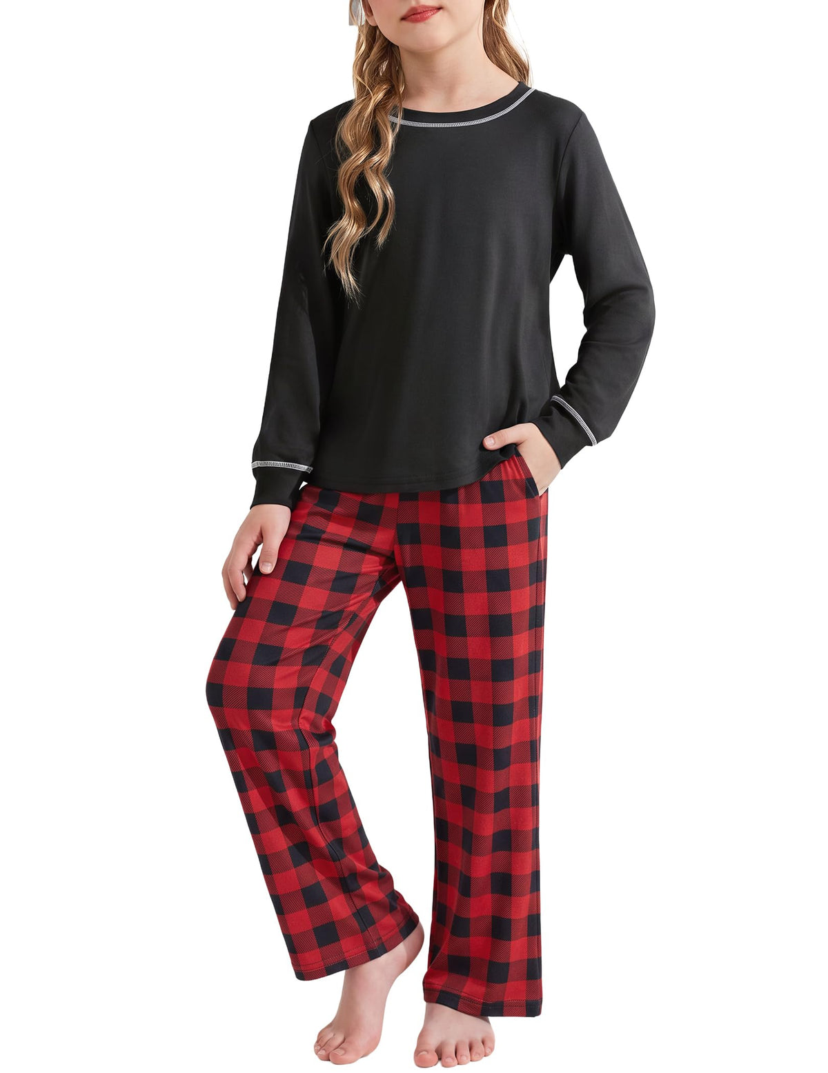 Arshiner Girls Pajamas Set 2 Piece Long Sleeve Sleepwear Cozy Pj Loungewear