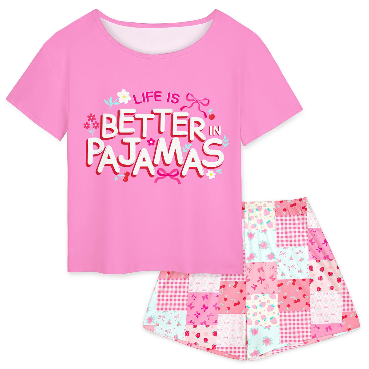 Play Tailor Girls Pajamas for Kids Summer Pjs Set Sleepwear for Teens 4-15Y