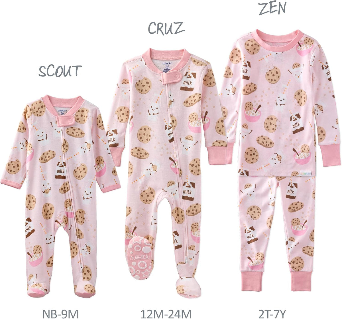 Butterblu Zen Snug-fit 2-Piece Pajamas 100% Organic Cotton Long Sleeve