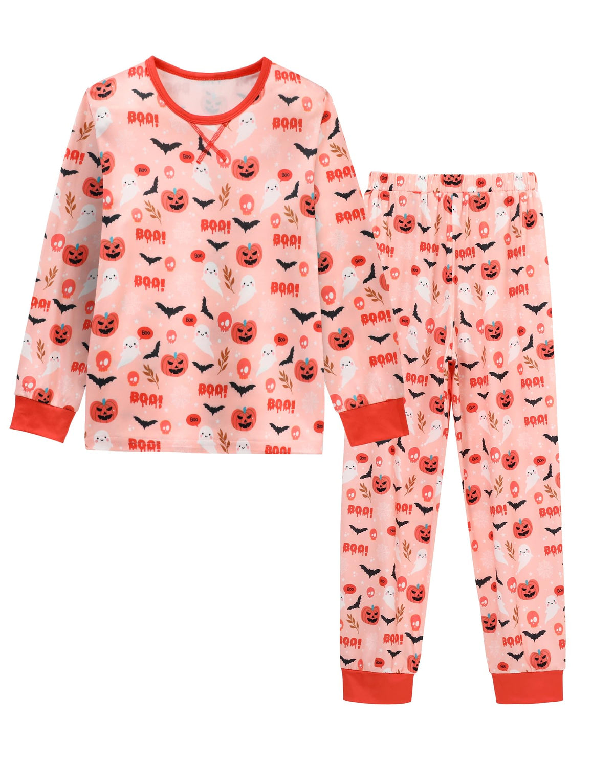 CARETOO Girls Pajamas 2 Piece Long Sleeve Long Pants Pajama Set Kids Cute Pj Soft Holiday Sleepwear Size 7-13