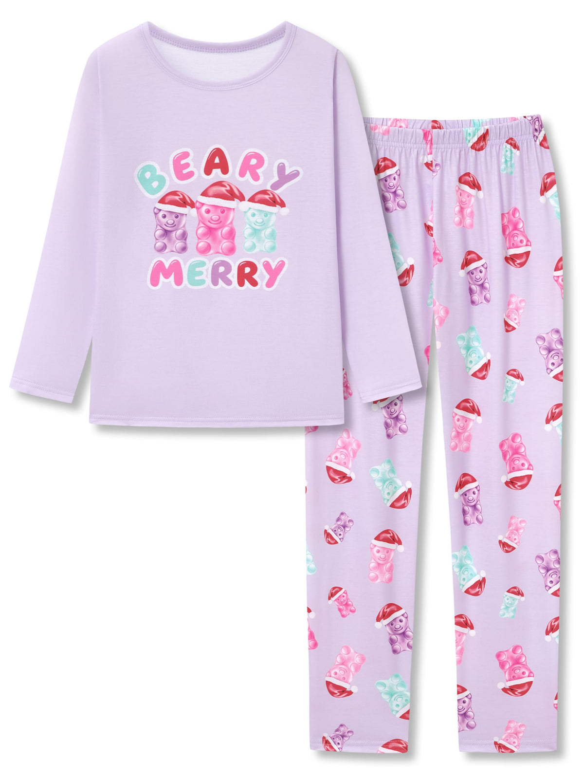 Topgal Girls Long Sleeve Pajamas, 2-Piece Top and Pants, Sizes 6-18