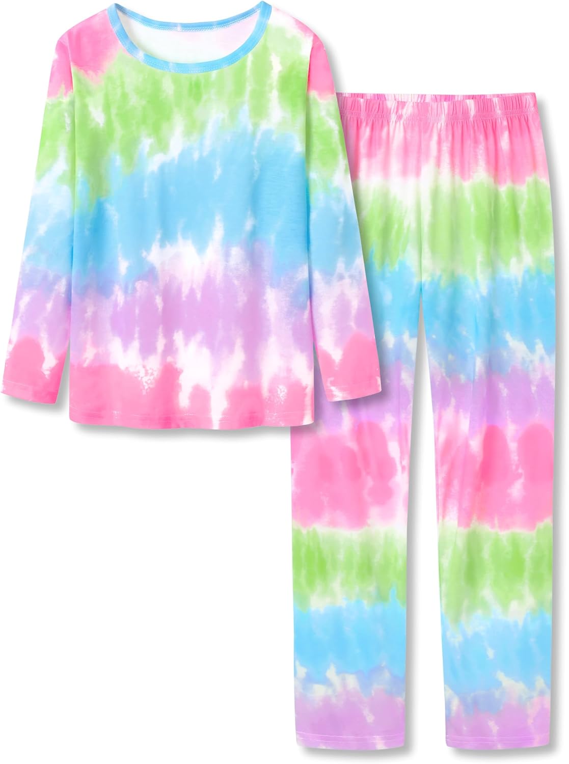 Beezizac Girls Pajamas Cute Print Short/Long Sleeve Pants Set Size 6-18
