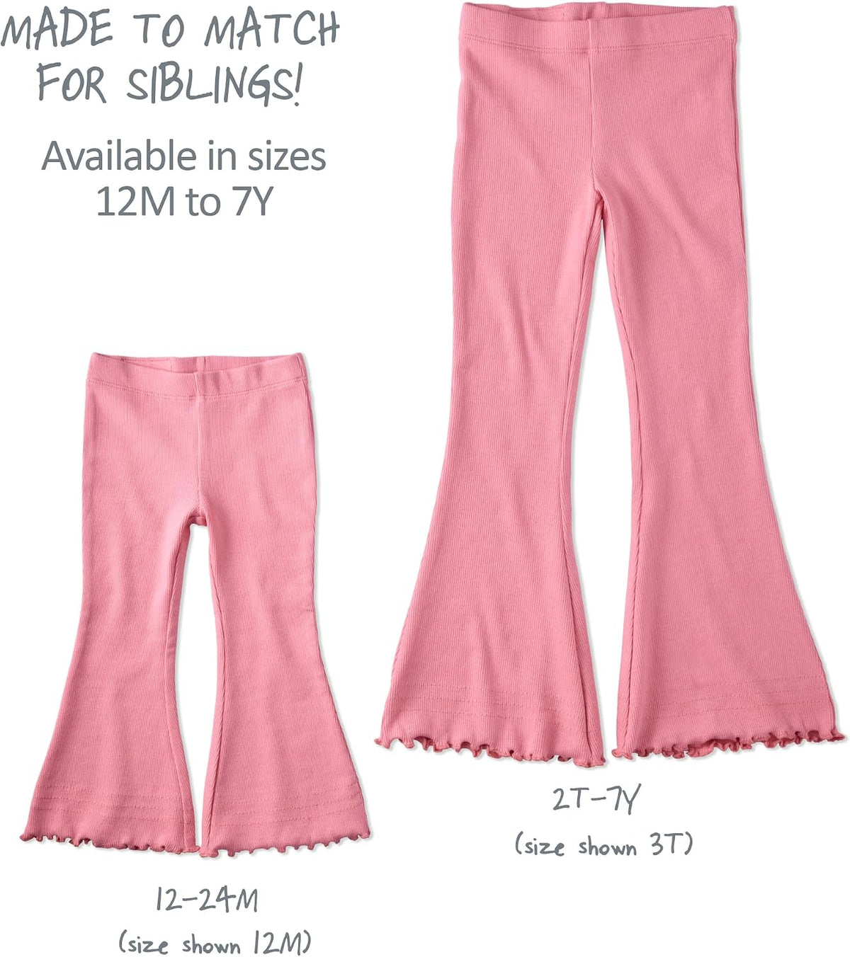 Butterblu Fiorella 4-Pack Flare Legging Pants for Girls Organic Cotton