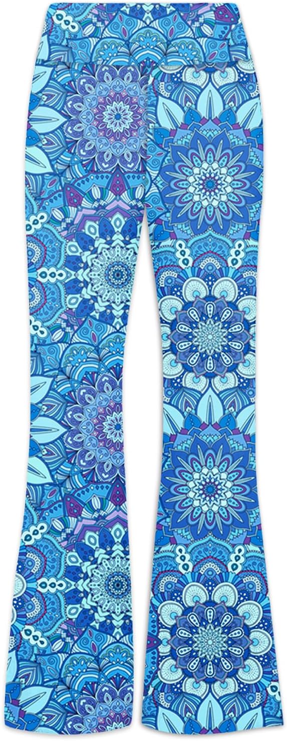 Deerose Girls Halloween Hippie Bell Bottom Pants High Waist Flare Pants 5-14 Years