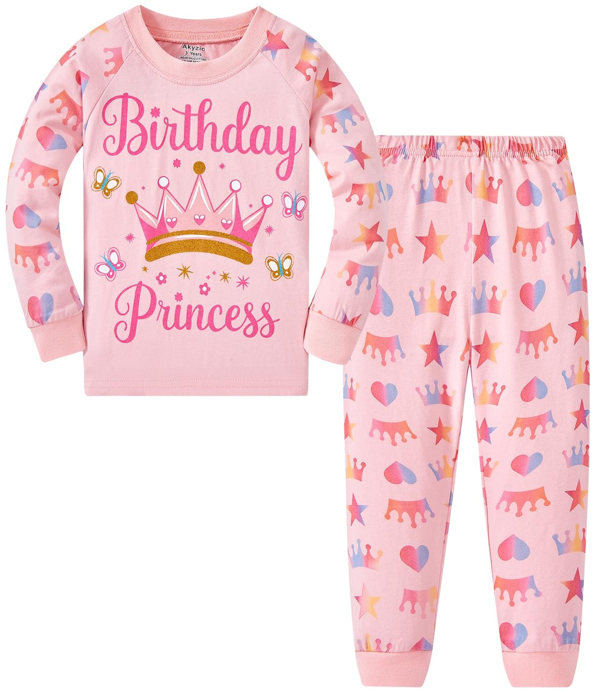 Toddler Girls Pajamas Sets Girls 2 Piece 100%Cotton Winter Long Sleeve Pjs