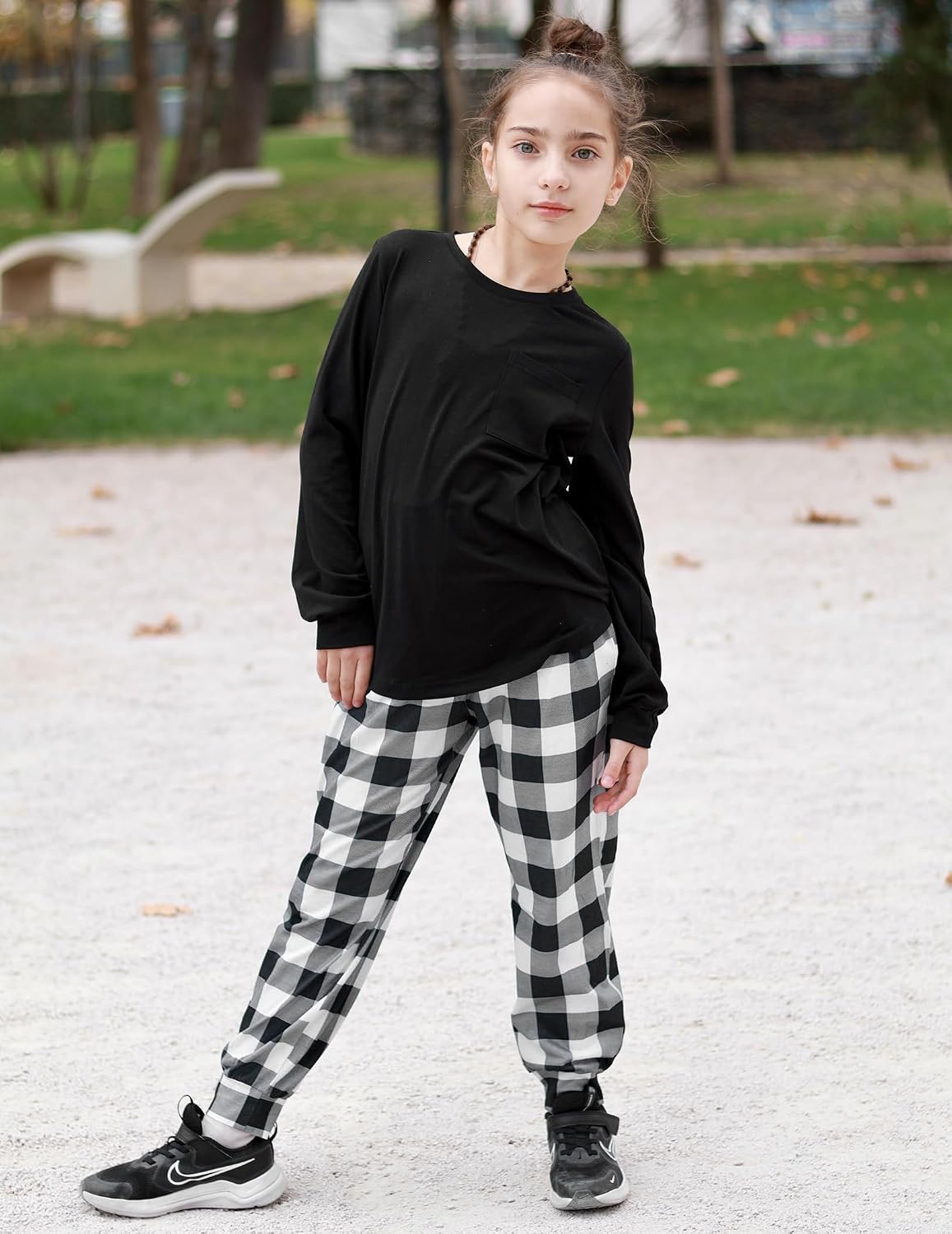 Arshiner Pajamas for Girls Long Sleeve Pjs Set Soft Ankle Cuff Sleepwear