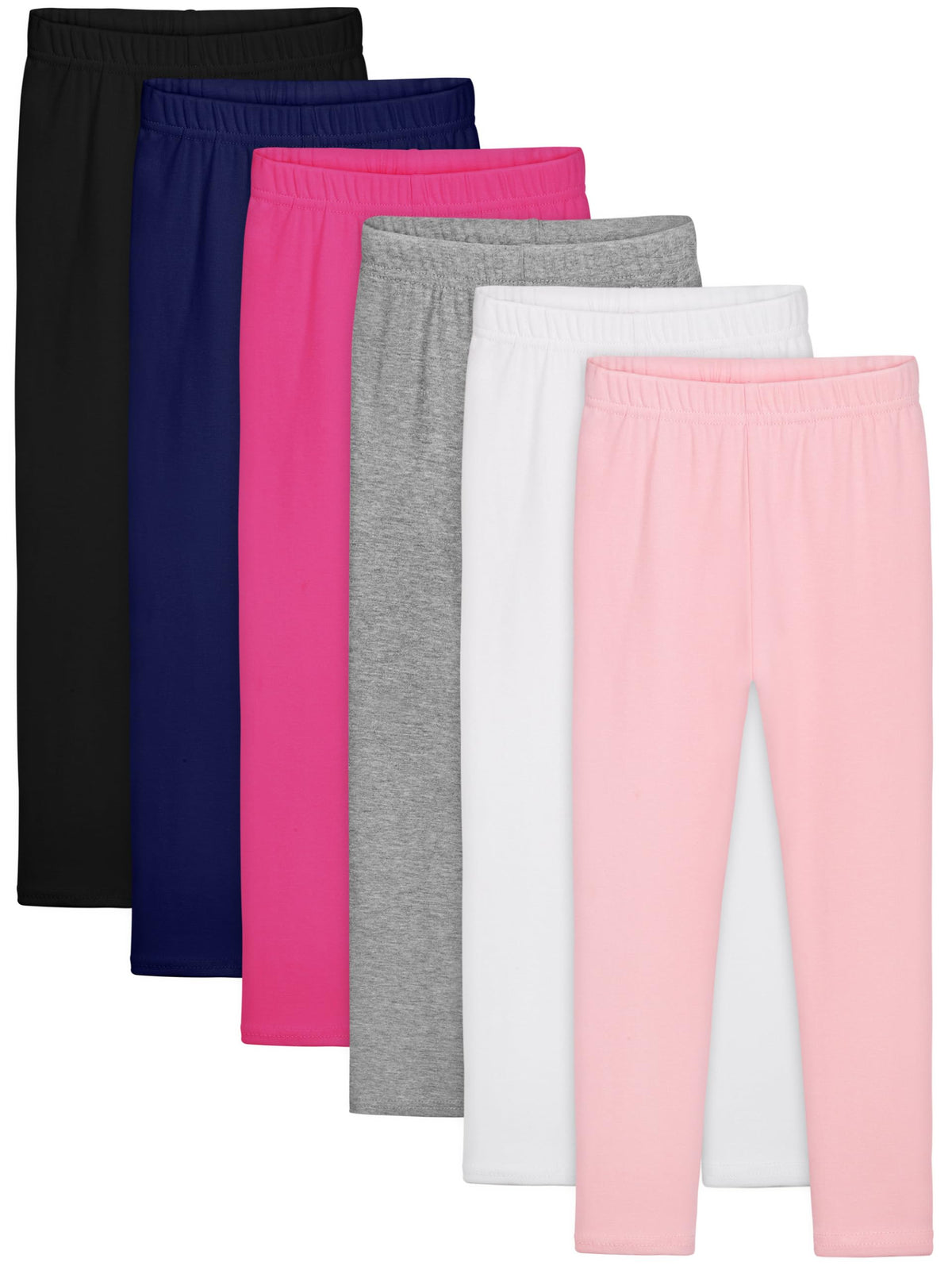 Resinta 6 Pack Girls Cotton Leggings Toddler Pants Kids Yoga Pants Tights