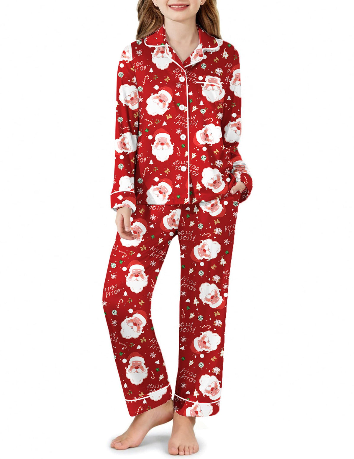 Arshiner Girls Pajamas Satin Pajama Set 2 Piece Pjs Button Down Sleepwear