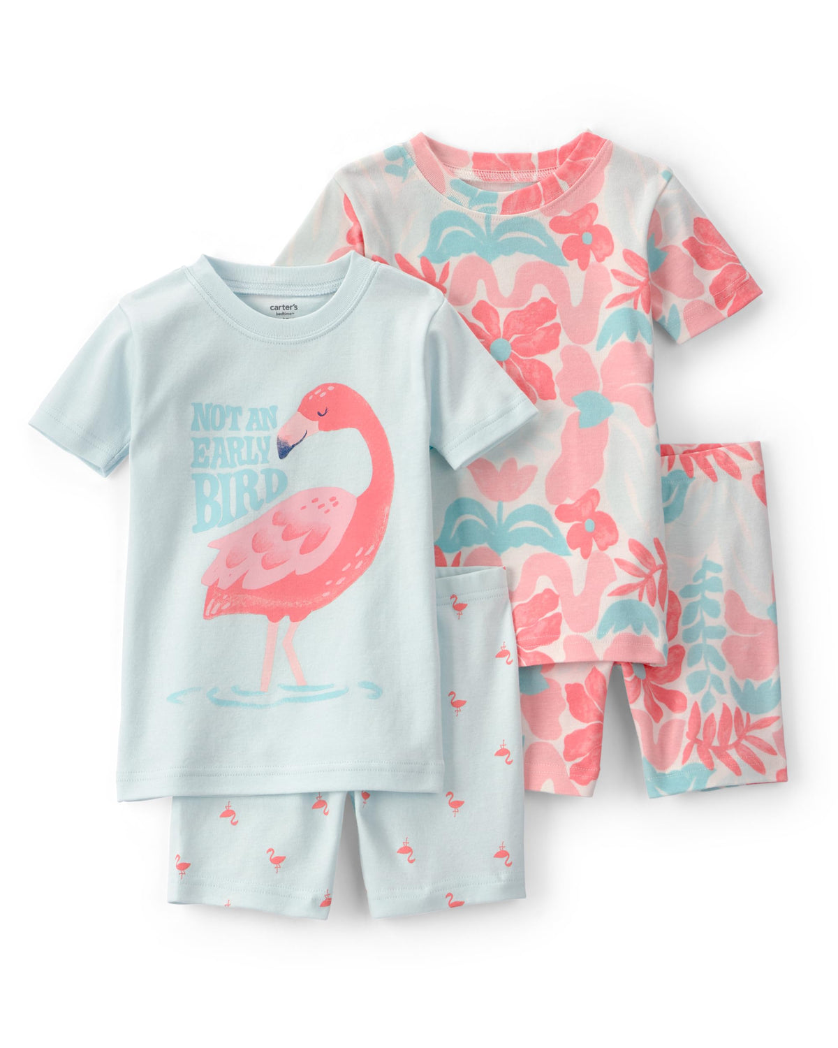 Carter's Girls' 4-piece Tight Fit Cotton Pajama Set