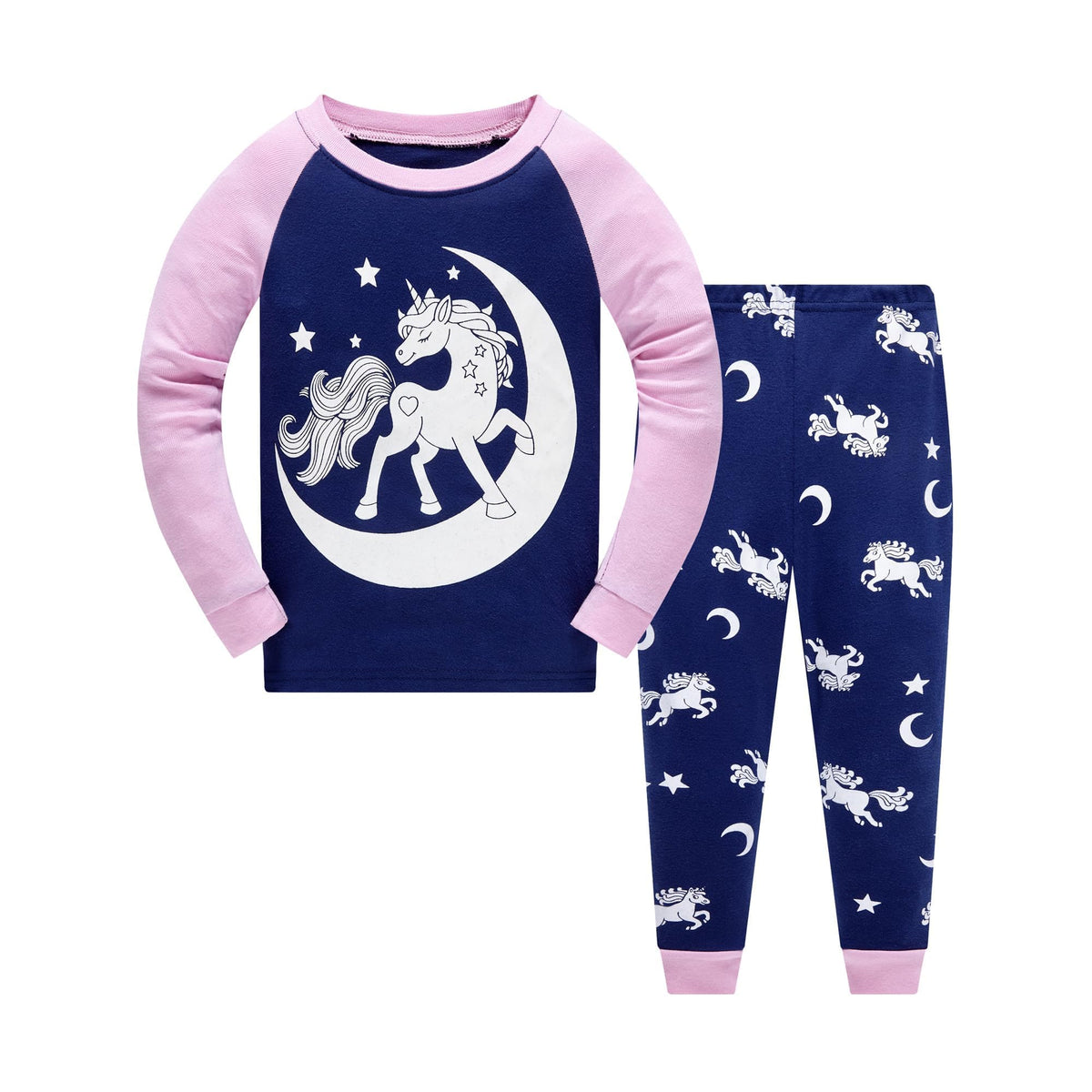 Toddler Girls Pajamas Sets Girls 2 Piece 100%Cotton Winter Long Sleeve Pjs