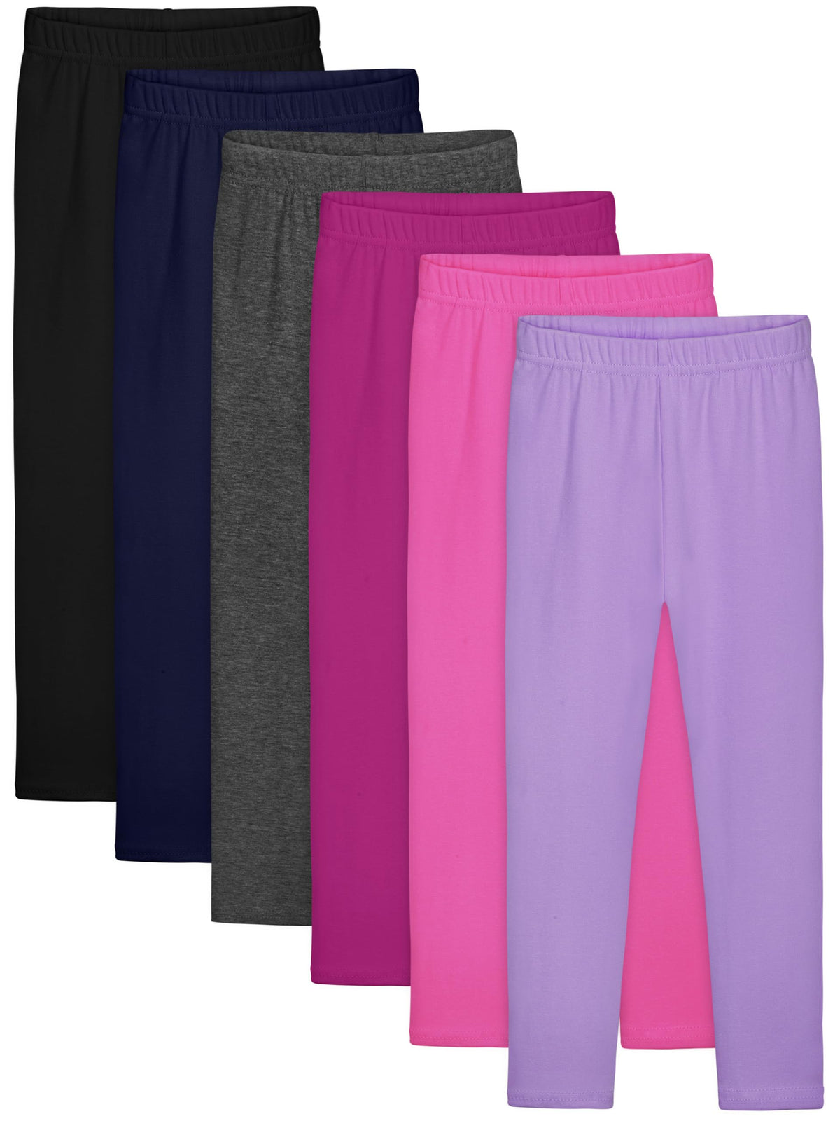 Resinta 6 Pack Girls Cotton Leggings Toddler Pants Kids Yoga Pants Tights