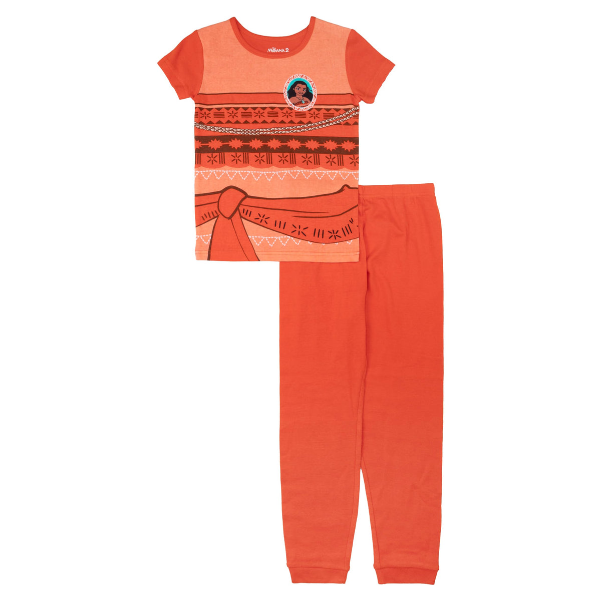 Disney Girls' 2-piece Snug-fit Cotton Holiday Matching Pajama Set, Soft & Cute for Kids