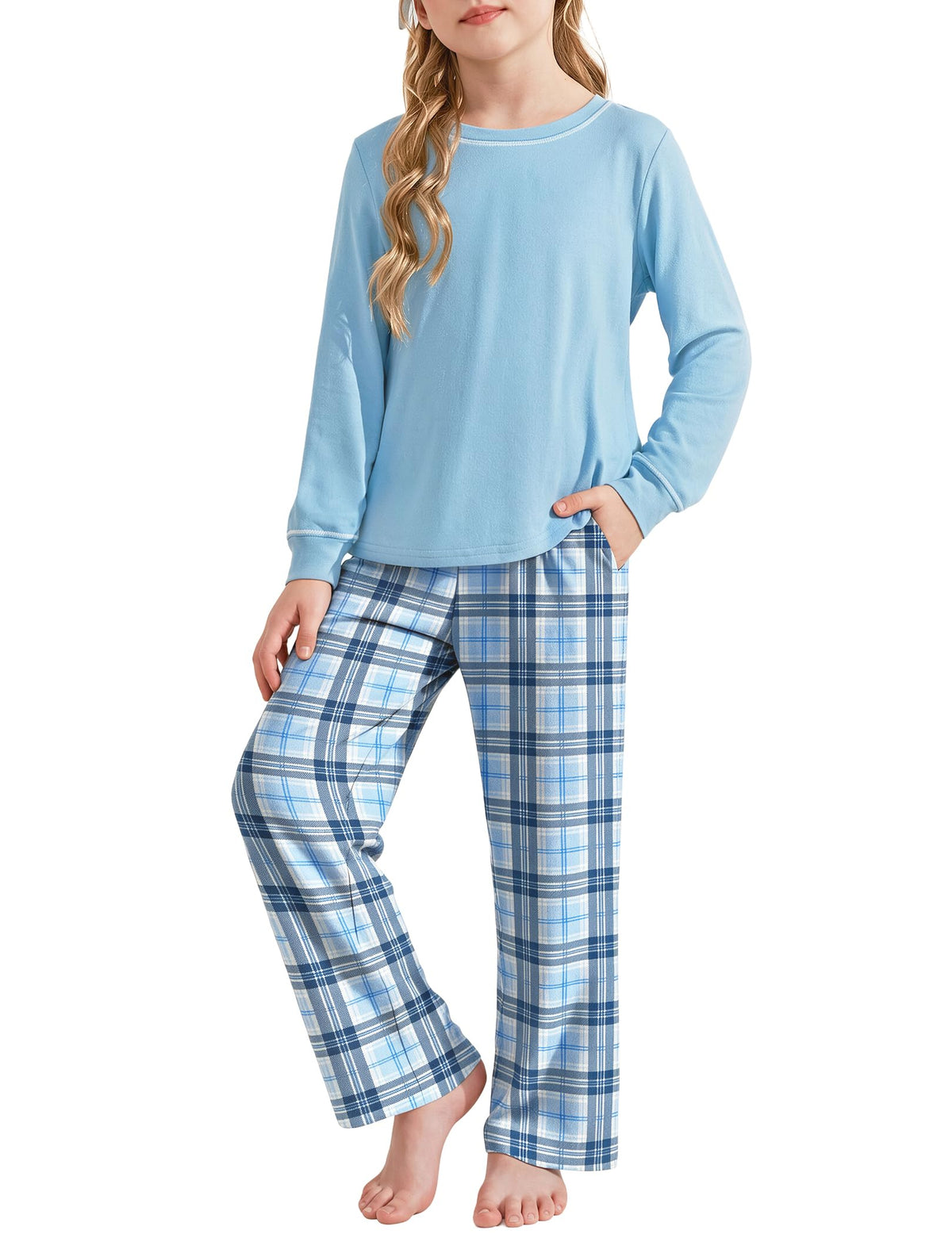 Arshiner Girls Pajamas Set 2 Piece Long Sleeve Sleepwear Cozy Pj Loungewear