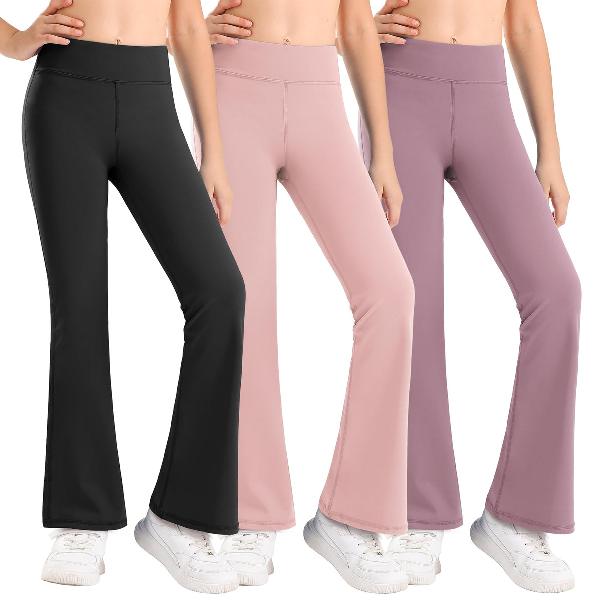 Stelle Girls Flare Leggings High Waisted for Dance Yoga School Daily Wear