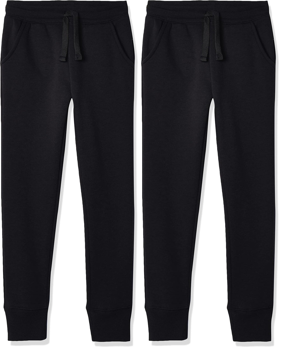Amazon Essentials Girls and Toddlers' Jogger Sweatpants with Elastic Waist and Drawstring, Multipacks
