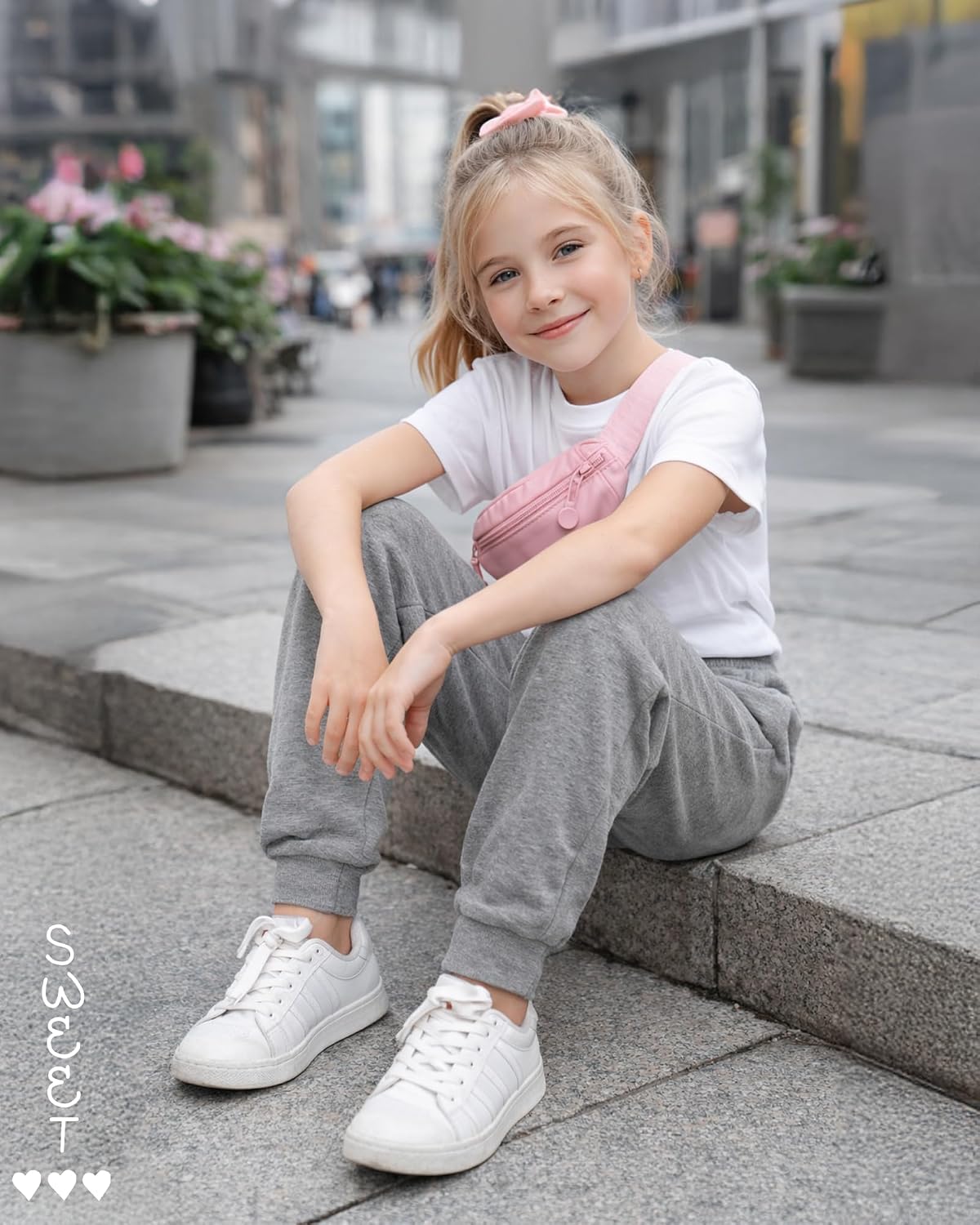 Sweet Hearts Girls Sweatpants 3 Pack Super Soft Performance Joggers