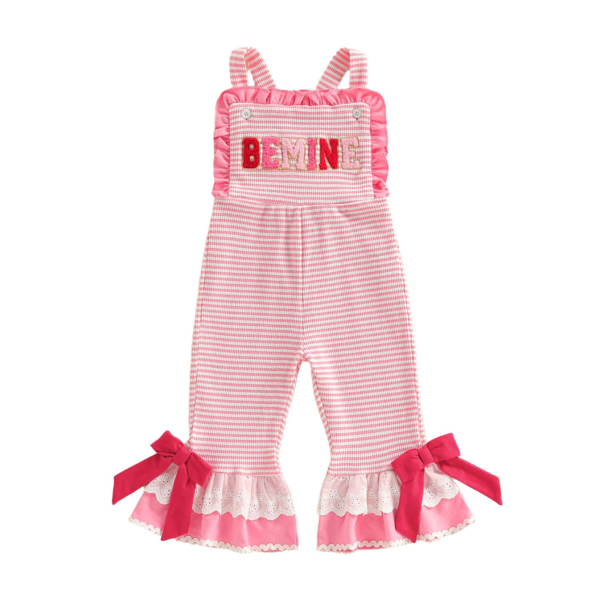 Toddler Baby Girl Bell Bottoms Romper Floral/Butterfly Overalls Suspender Flare Pants One Piece Strap Jumpsuit