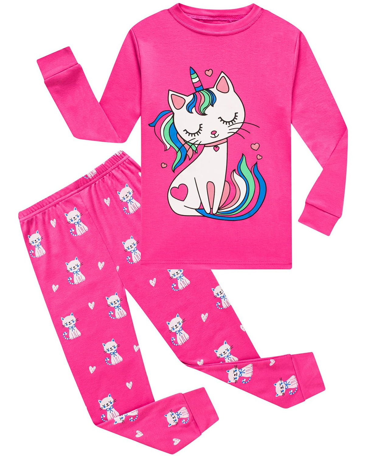 Little bety Girls Pajamas Toddlers Cotton Longsleeve Sleepwear 18M-16Year