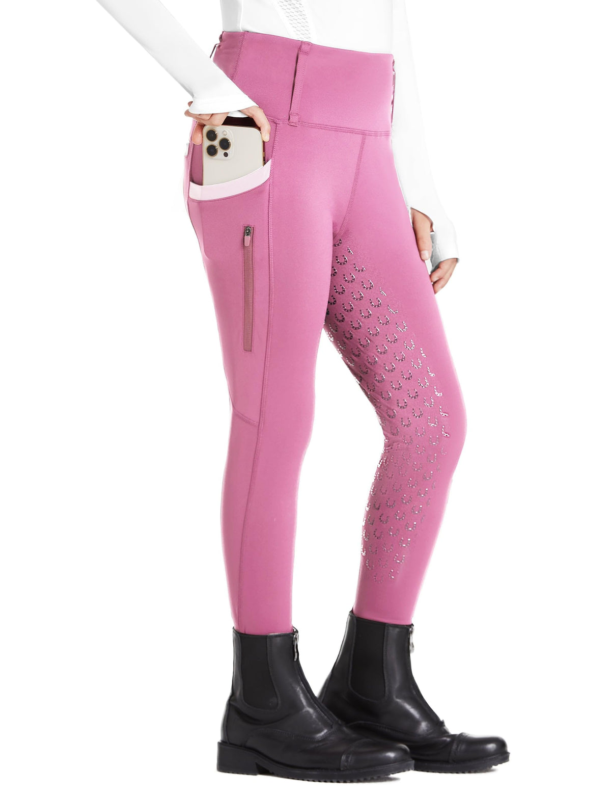 FitsT4 Sports Girls Riding Pants Full Seat High Waist Equestrian Breeches