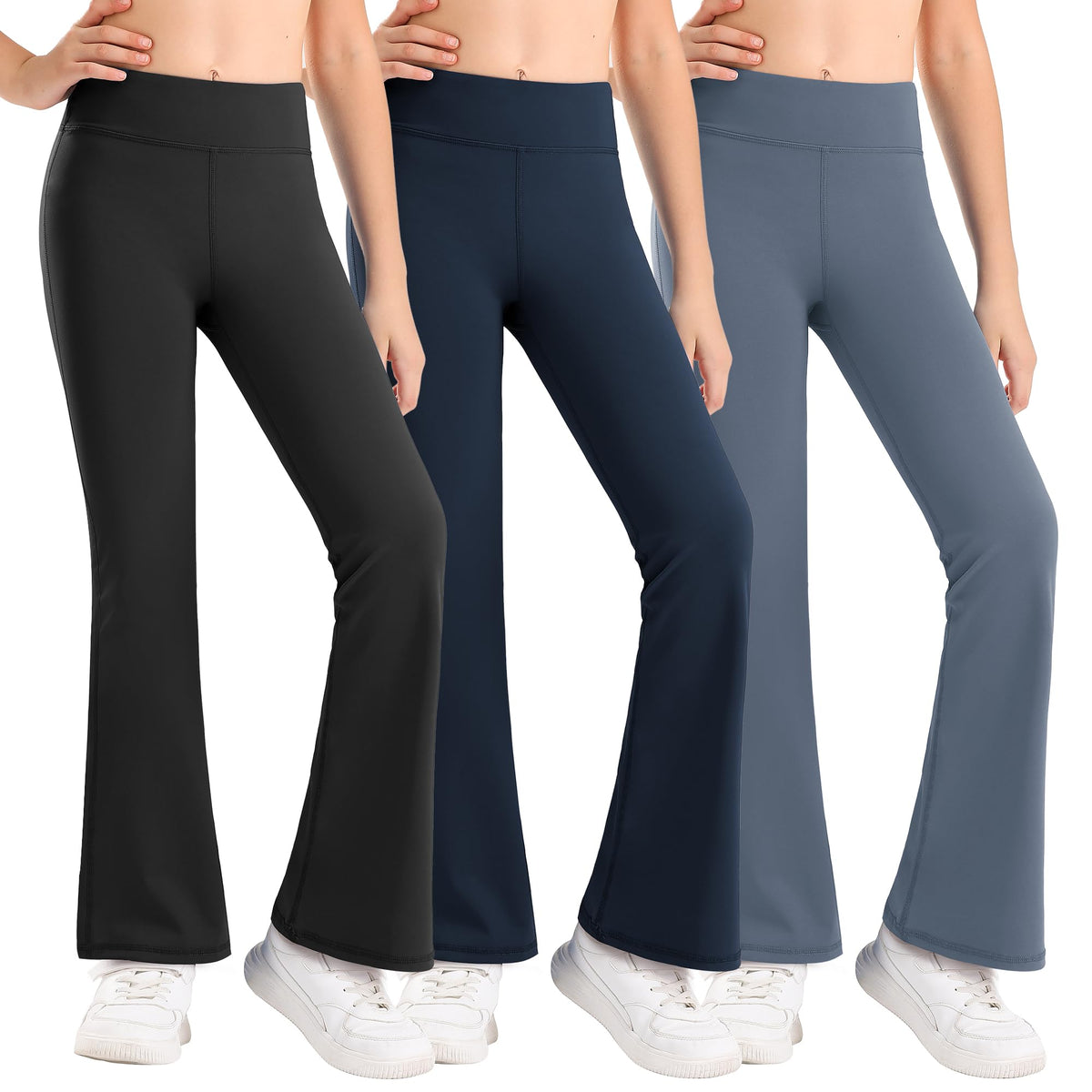 Stelle Girls Flare Leggings High Waisted for Dance Yoga School Daily Wear