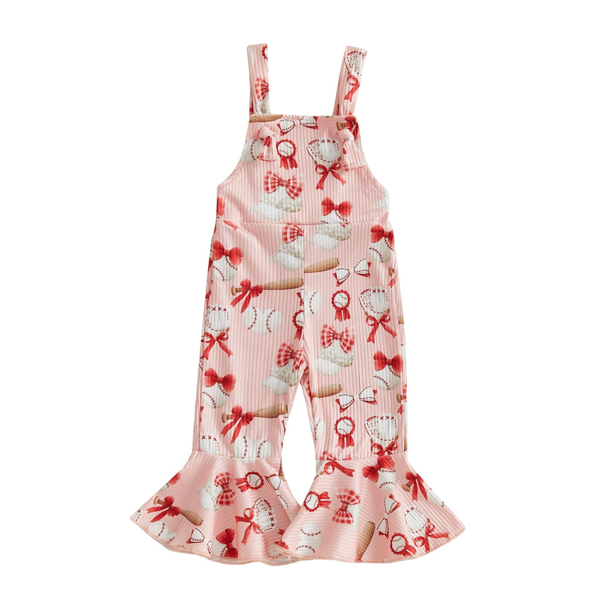 Toddler Baby Girl Bell Bottoms Romper Floral/Butterfly Overalls Suspender Flare Pants One Piece Strap Jumpsuit