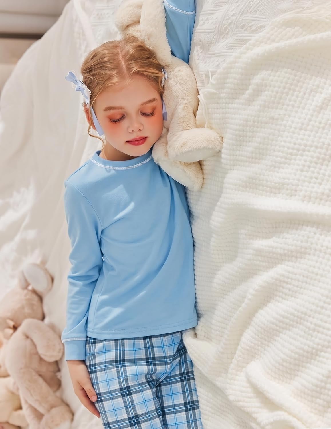 Arshiner Girls Pajamas Set 2 Piece Long Sleeve Sleepwear Cozy Pj Loungewear