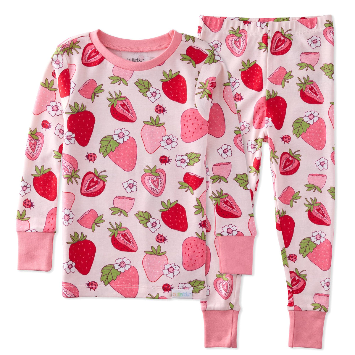 Butterblu Zen Snug-fit 2-Piece Pajamas 100% Organic Cotton Long Sleeve
