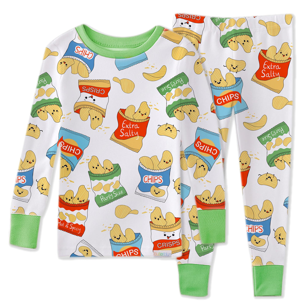Butterblu Zen Snug-fit 2-Piece Pajamas 100% Organic Cotton Long Sleeve