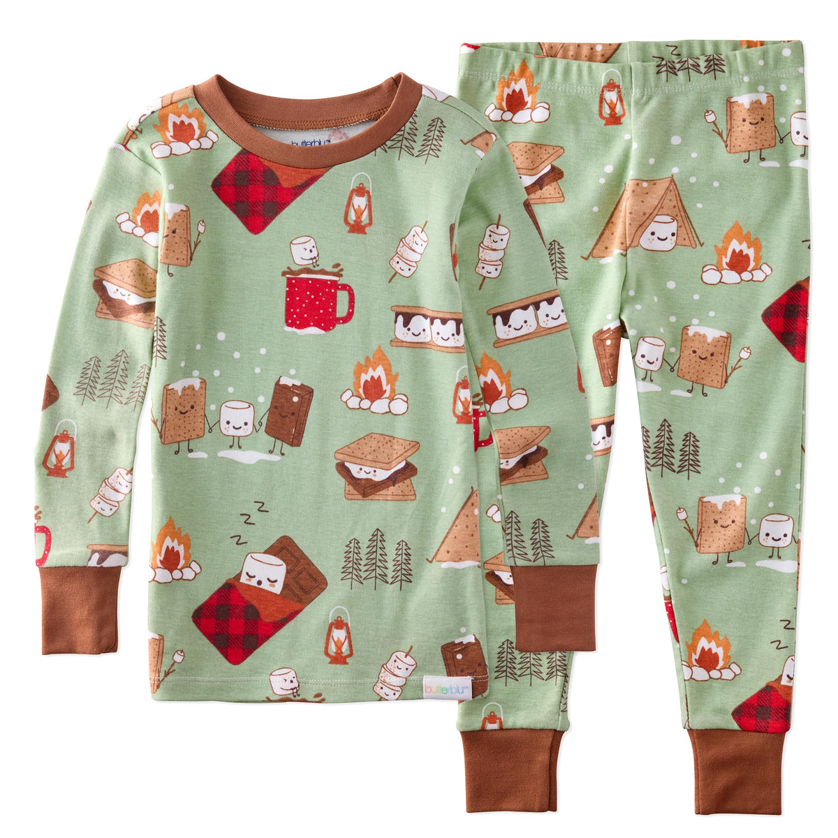 Butterblu Zen Snug-fit 2-Piece Pajamas 100% Organic Cotton Long Sleeve