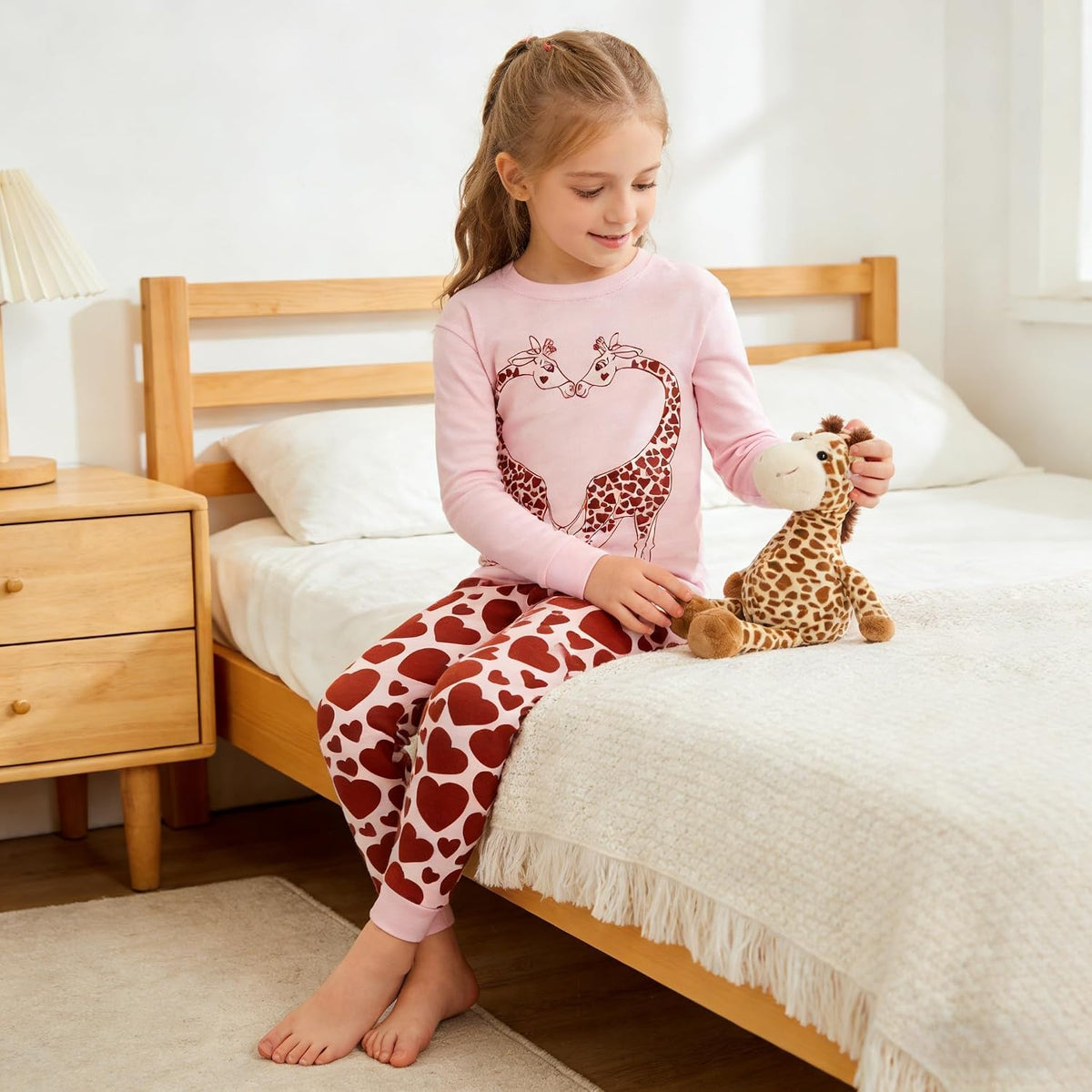 Toddler Girls Pajamas Sets Girls 2 Piece 100%Cotton Winter Long Sleeve Pjs