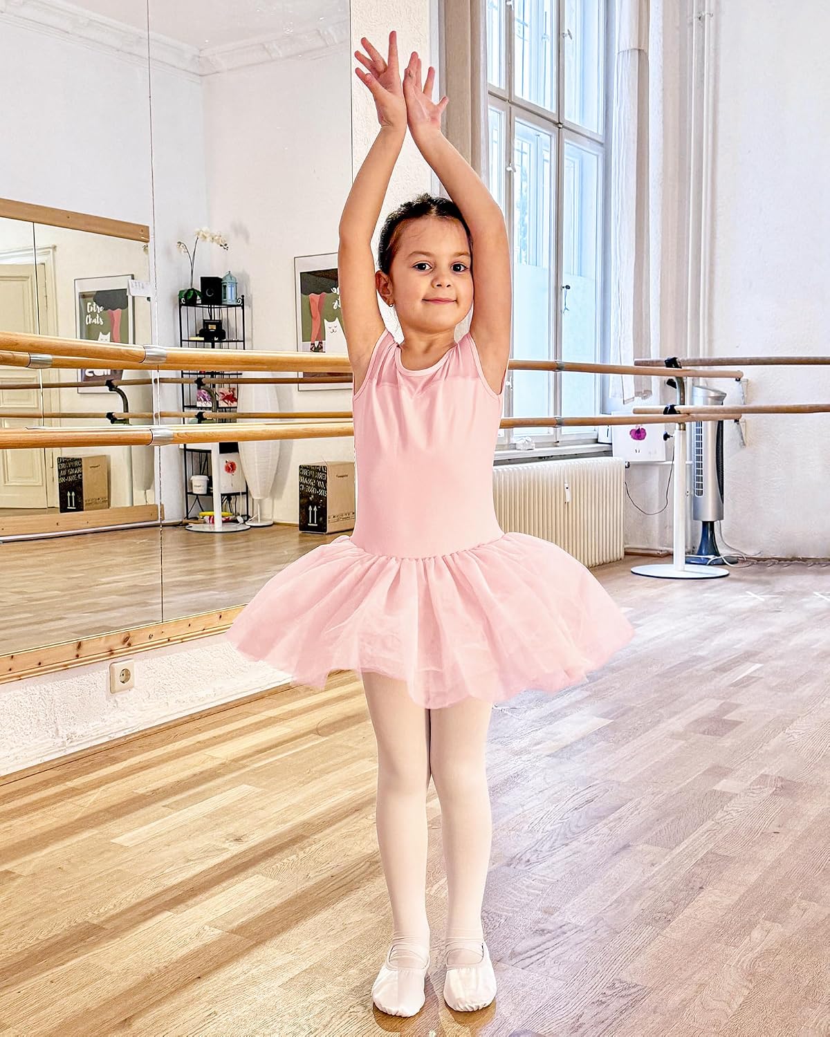 Stelle Girls' Convertible & Transition Ballet Tights for Toddler Dance Kid