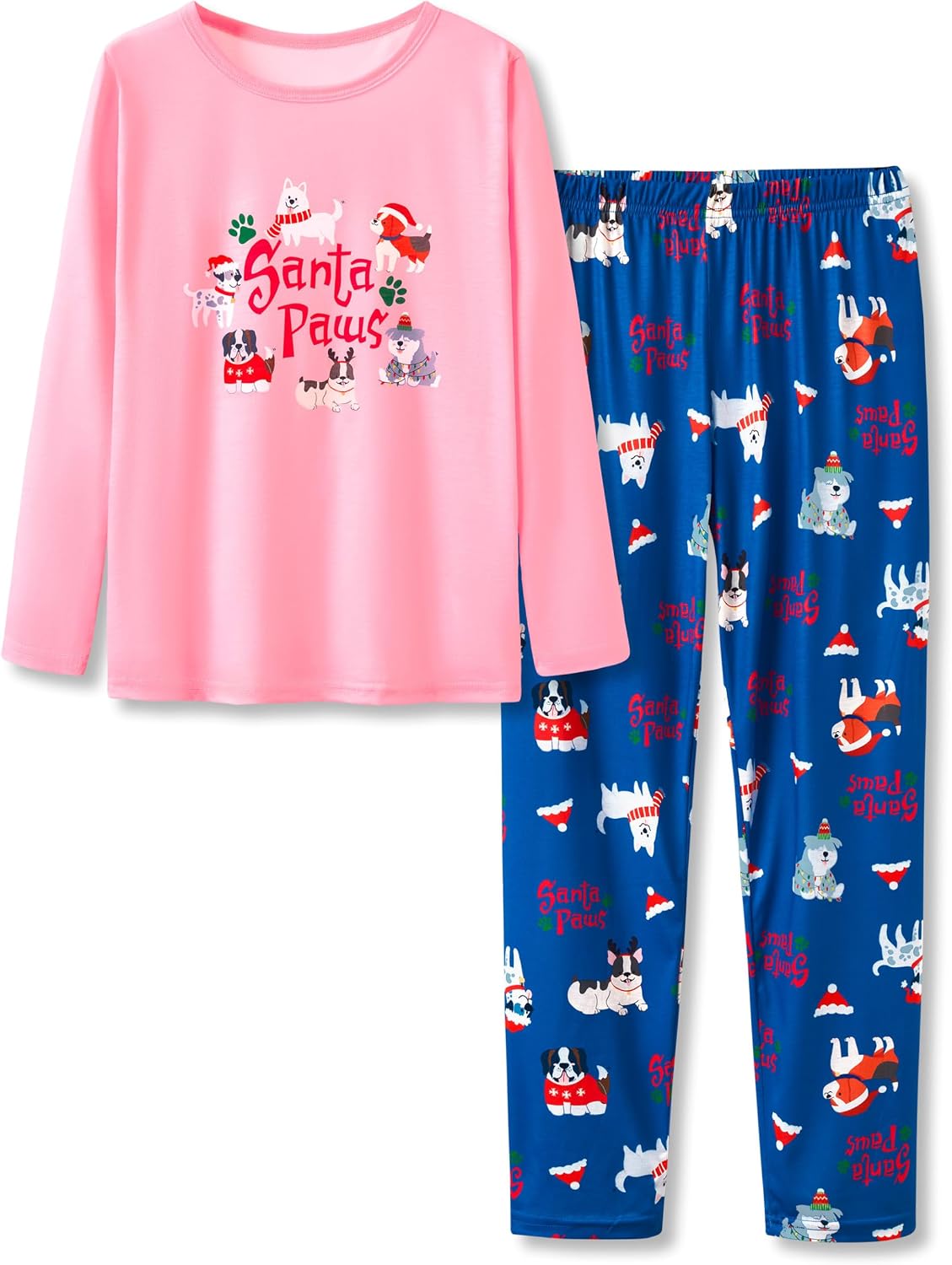 Topgal Girls Long Sleeve Pajamas, 2-Piece Top and Pants, Sizes 6-18