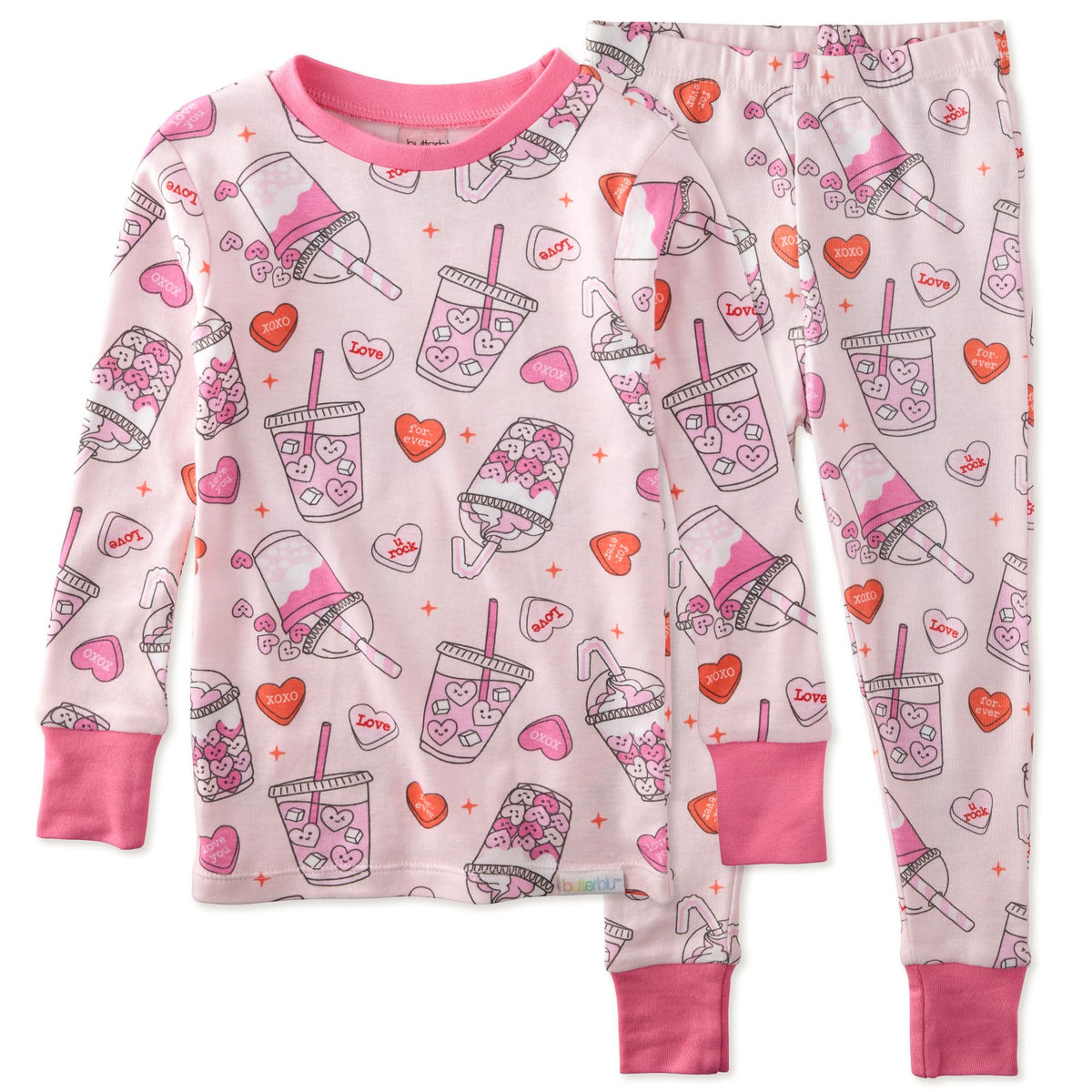 Butterblu Zen Snug-fit 2-Piece Pajamas 100% Organic Cotton Long Sleeve