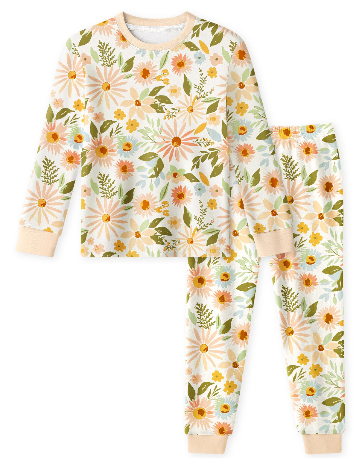 Yoofoss Toddler Pajamas 100% Organic Cotton Pjs Kids Set for Boys Girls