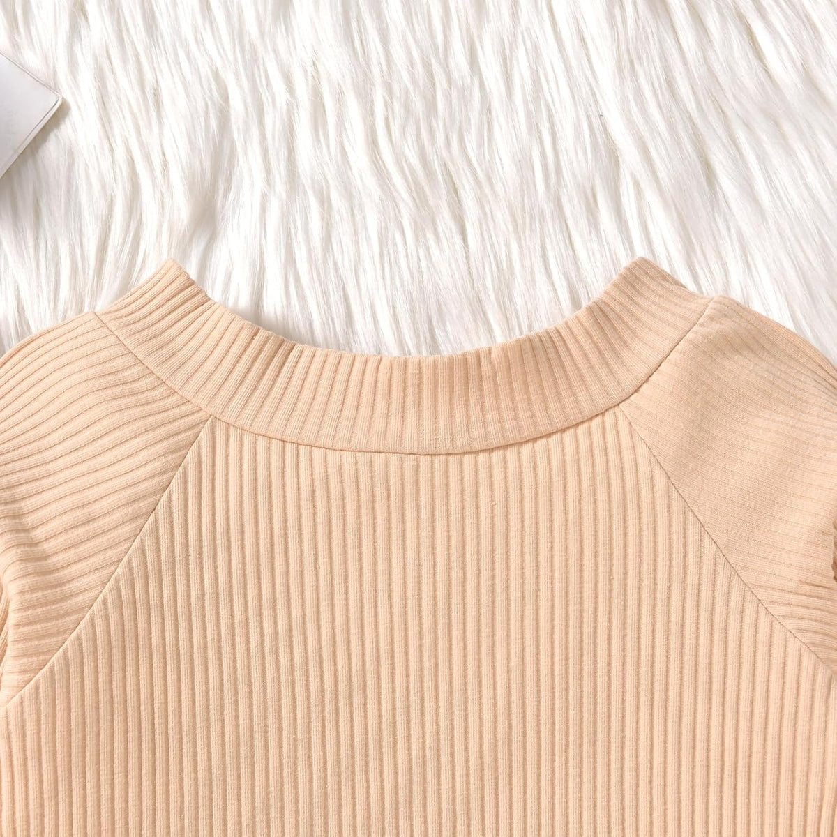 HIHA Toddler Little Girls Long Flare Sleeve Tops Bell Bottom Pants Outfit with Headband