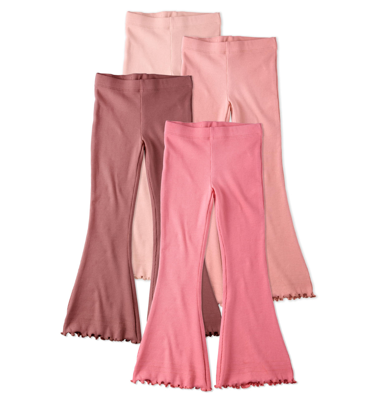 Butterblu Fiorella 4-Pack Flare Legging Pants for Girls Organic Cotton