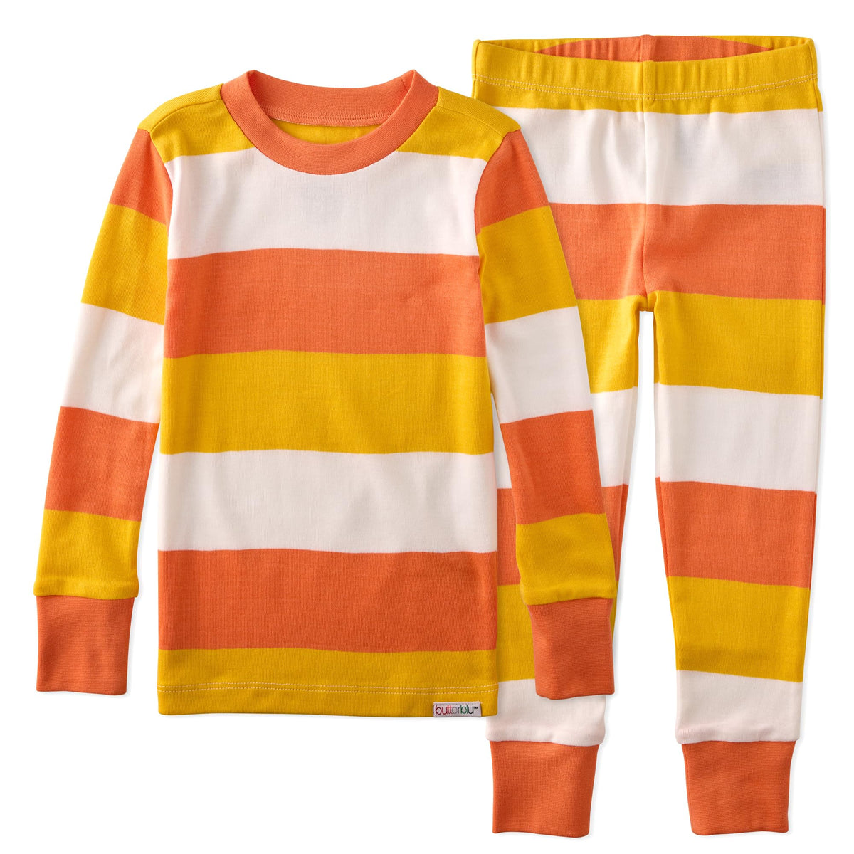 Butterblu Zen Snug-fit 2-Piece Pajamas 100% Organic Cotton Long Sleeve