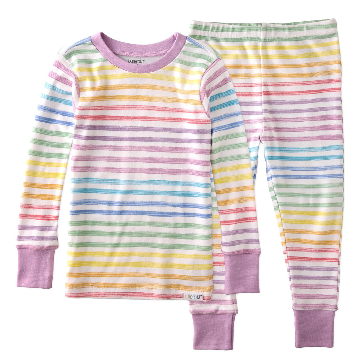 Butterblu Zen Snug-fit 2-Piece Pajamas 100% Organic Cotton Long Sleeve