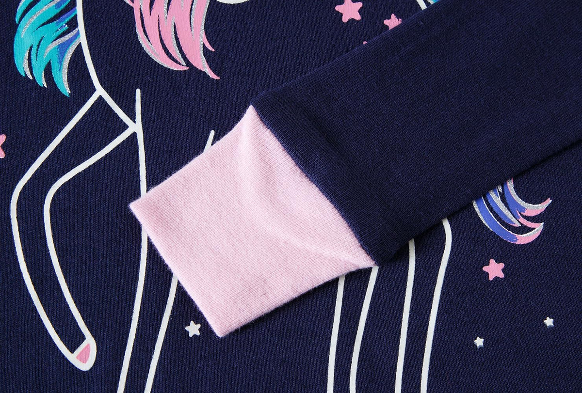 Little bety Girls Pajamas Toddlers Cotton Longsleeve Sleepwear 18M-16Year