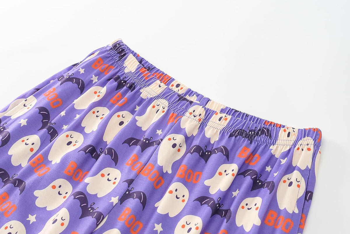 Big Girls Pajamas Lovely 2PCS Soft Cartoon Short Sleeve with Pants Sleepwear Teens PJS Clothes Size 6-16