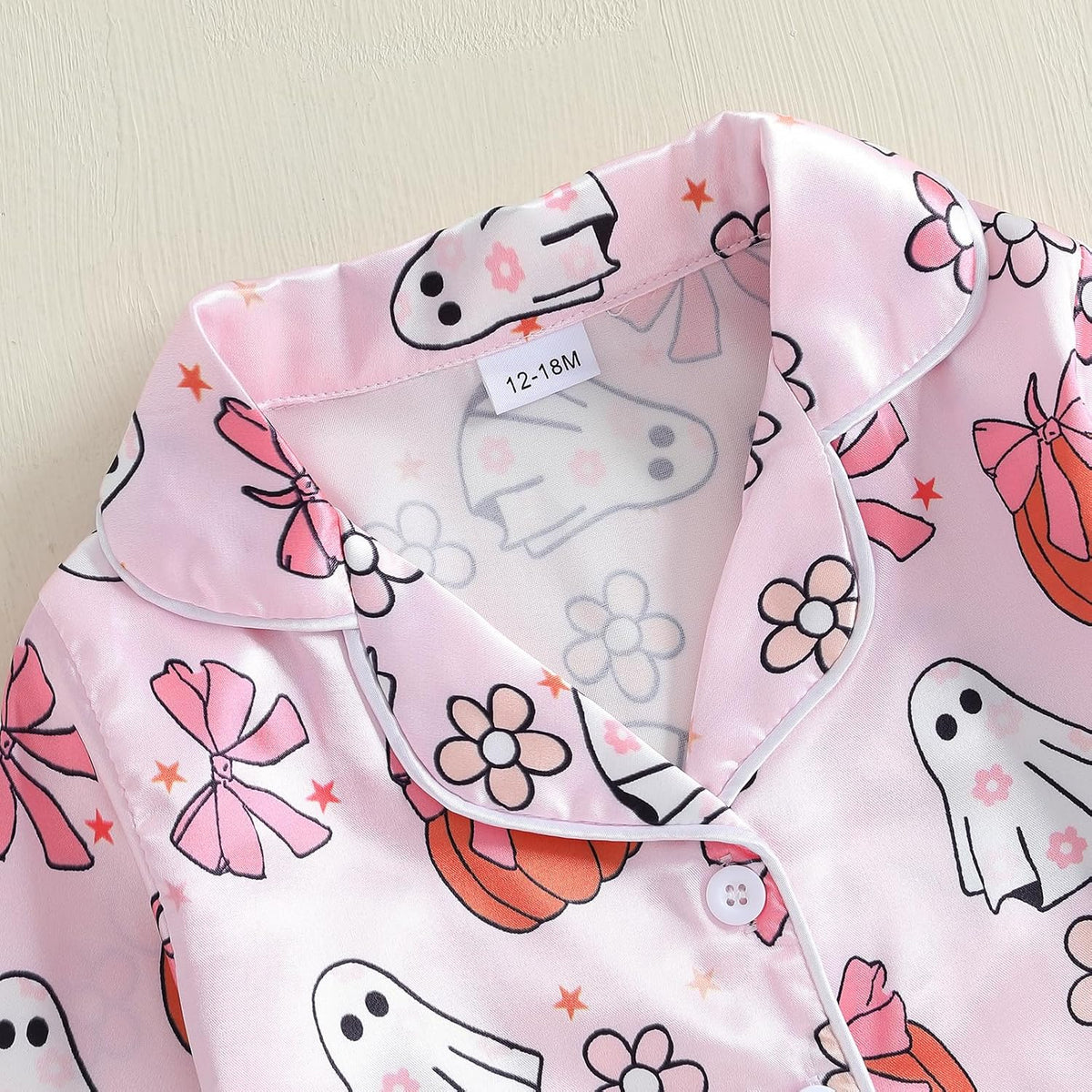 Kuriozud Kids Toddler Girl Pajamas Fuzzy Trim Button Down Shirt Pants 1-7Y