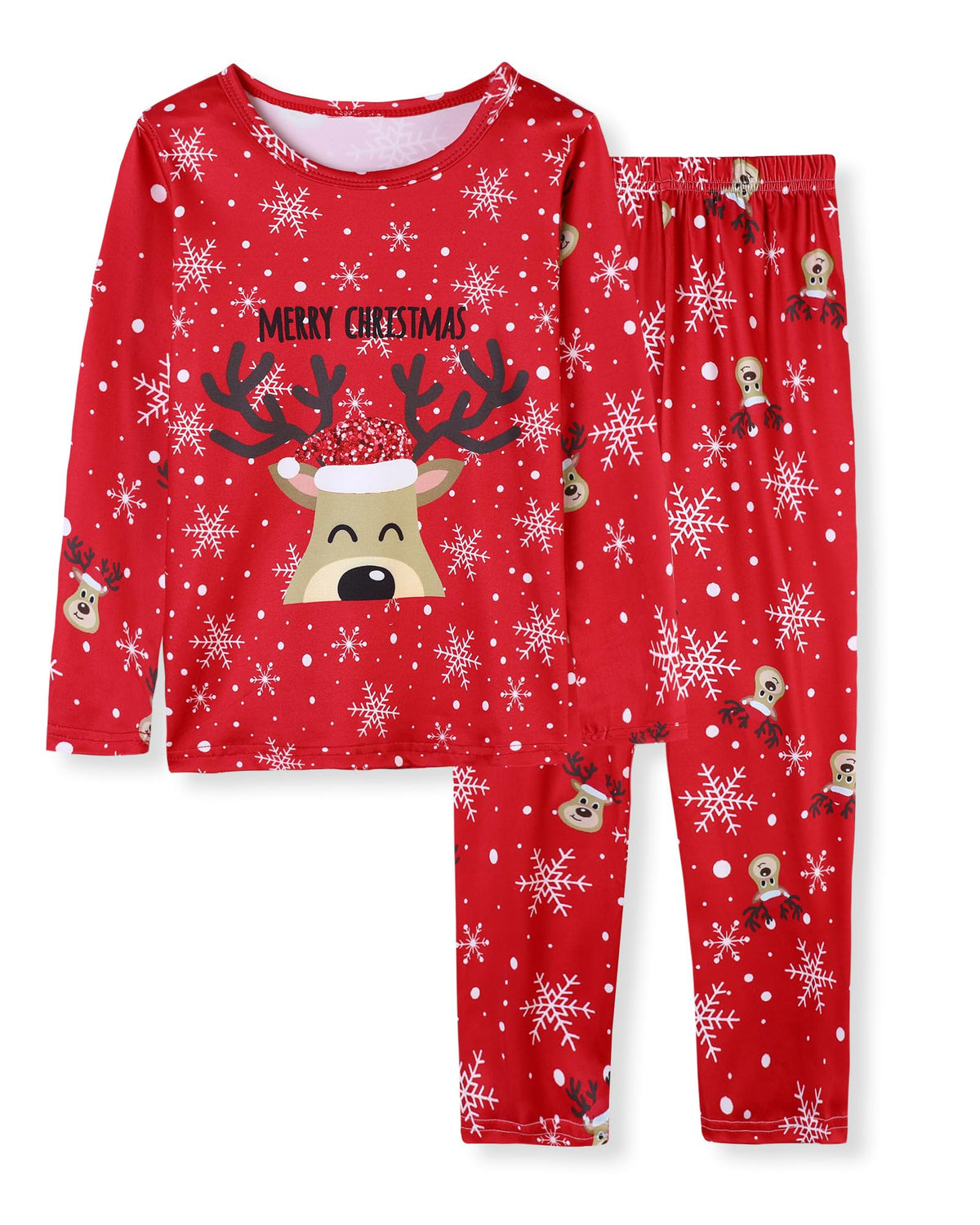 CARETOO Girls Pajama Set Long Sleeve Top Long Pants Pajamas Kids Tie Dye Cute Pattern Pj Sets Sleepwear for 3-12Y