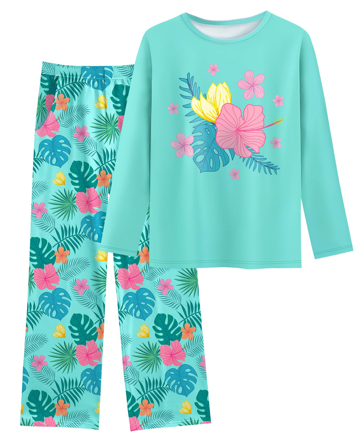 Girls Pajamas Long Sleeve Pants 2PCS Pajama Sets Pjs Sleepwear Lounge for Tween Teen Kids 7-14Y