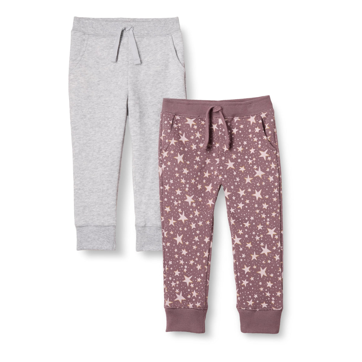 Amazon Essentials Girls and Toddlers' Jogger Sweatpants with Elastic Waist and Drawstring, Multipacks