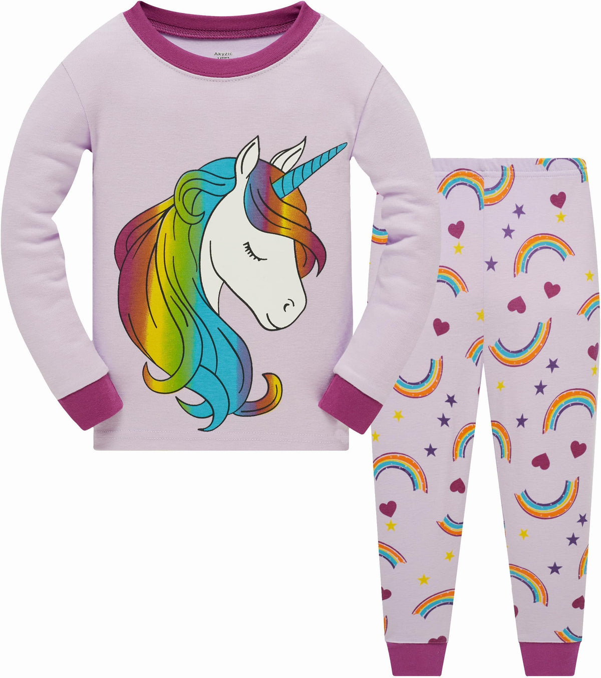 Toddler Girls Pajamas Sets Girls 2 Piece 100%Cotton Winter Long Sleeve Pjs