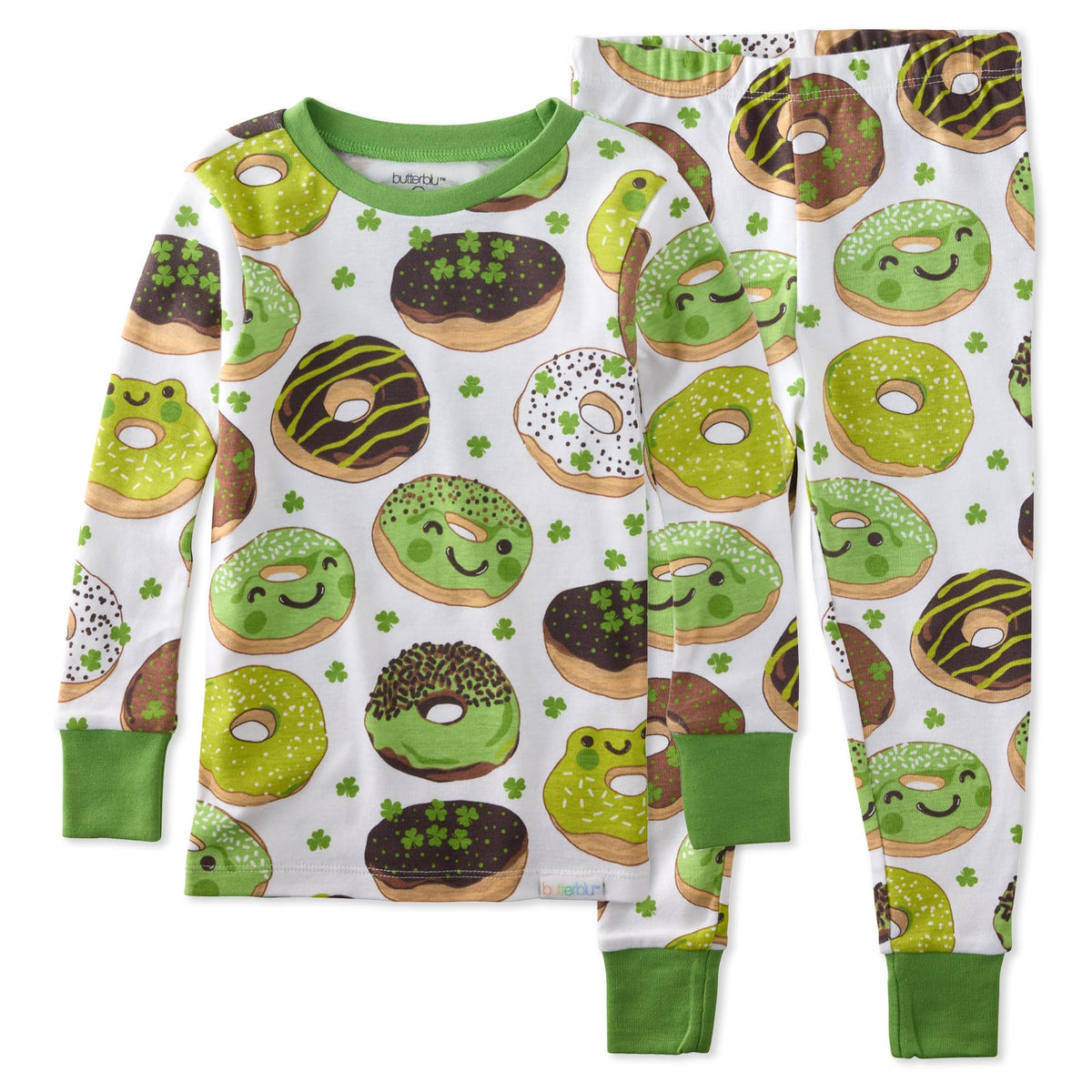 Butterblu Zen Snug-fit 2-Piece Pajamas 100% Organic Cotton Long Sleeve