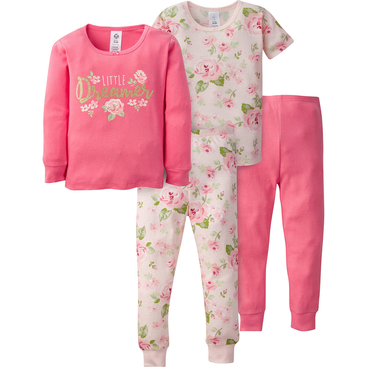 Gerber Baby Girls 4-Piece Pajama Set