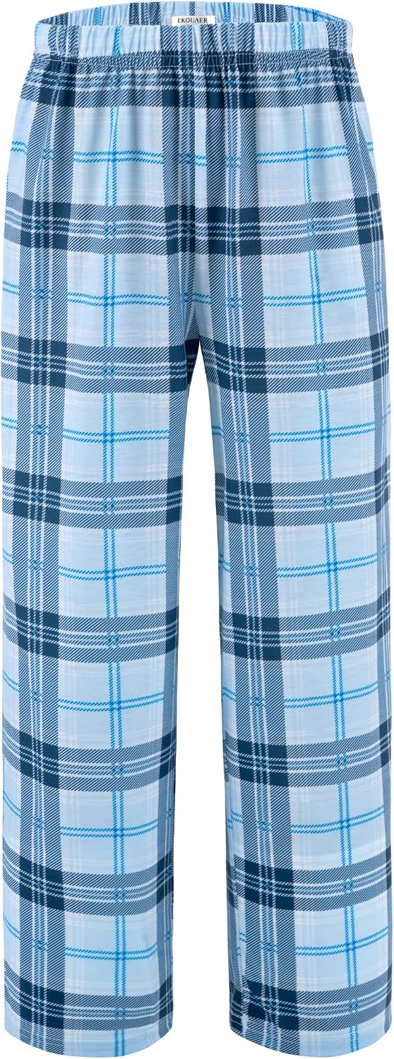 Ekouaer Girls Soft Pajamas Pants Cute Print Pattern PJ Bottoms Lounge Pants