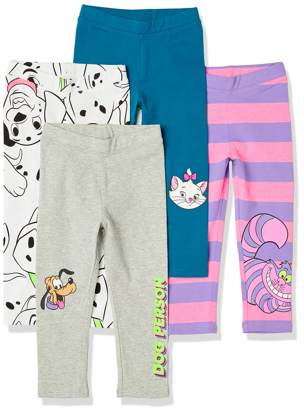 Amazon Essentials Disney | Marvel | Star Wars | Frozen | Princess Girls and Toddlers' Cotton Stretch Leggings, Multipacks