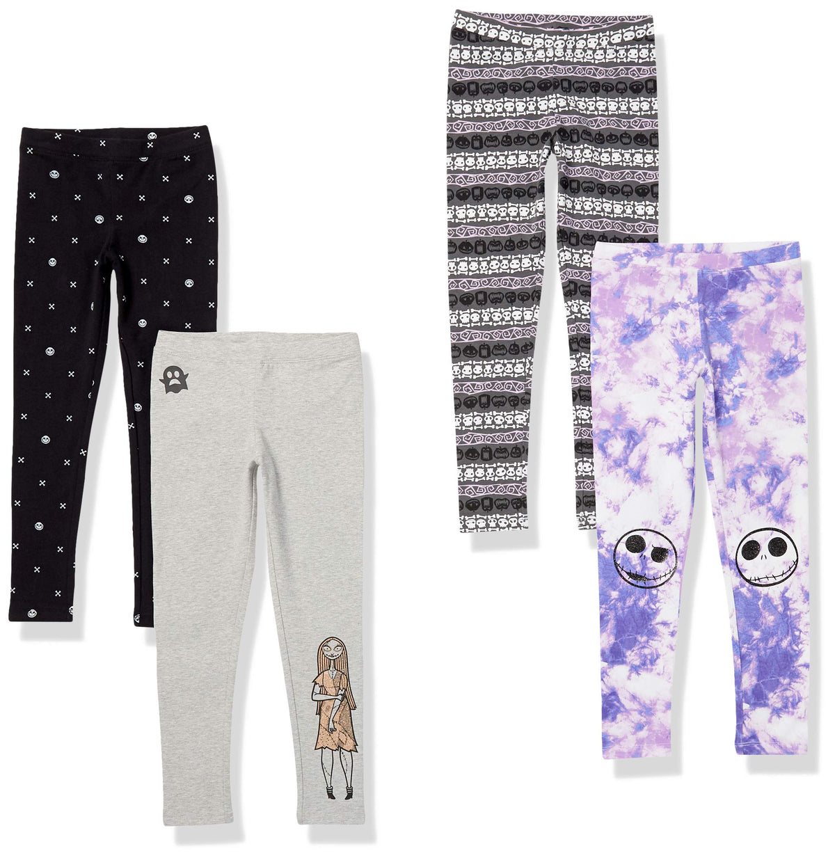 Amazon Essentials Disney | Marvel | Star Wars | Frozen | Princess Girls and Toddlers' Cotton Stretch Leggings, Multipacks